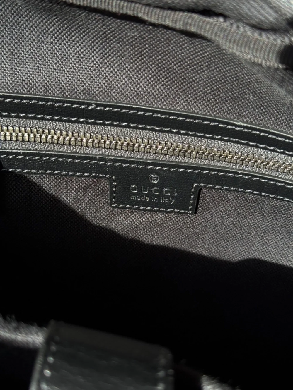 Gucci GG Supreme Black Canvas & Leather Double Buckle Backpack